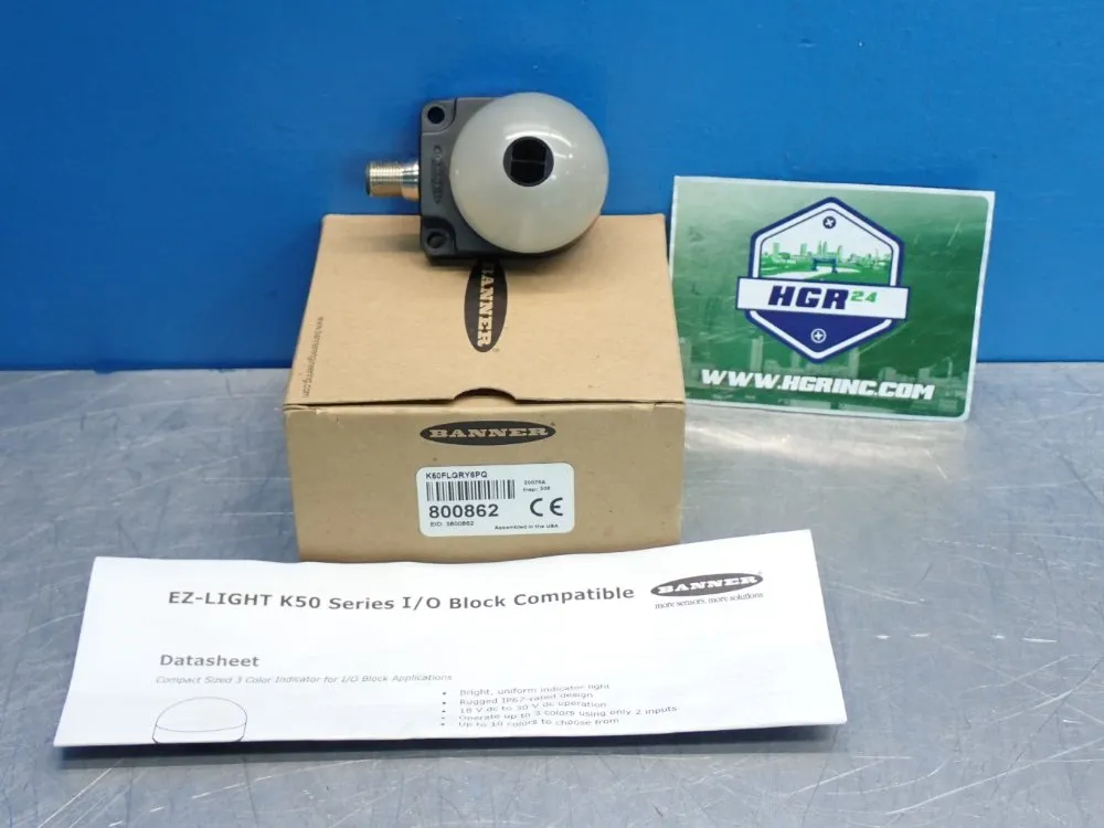 Banner Flat Mount 3color Dome Indicator 