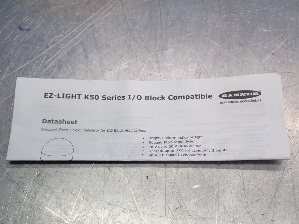 Banner Flat Mount 3color Dome Indicator 