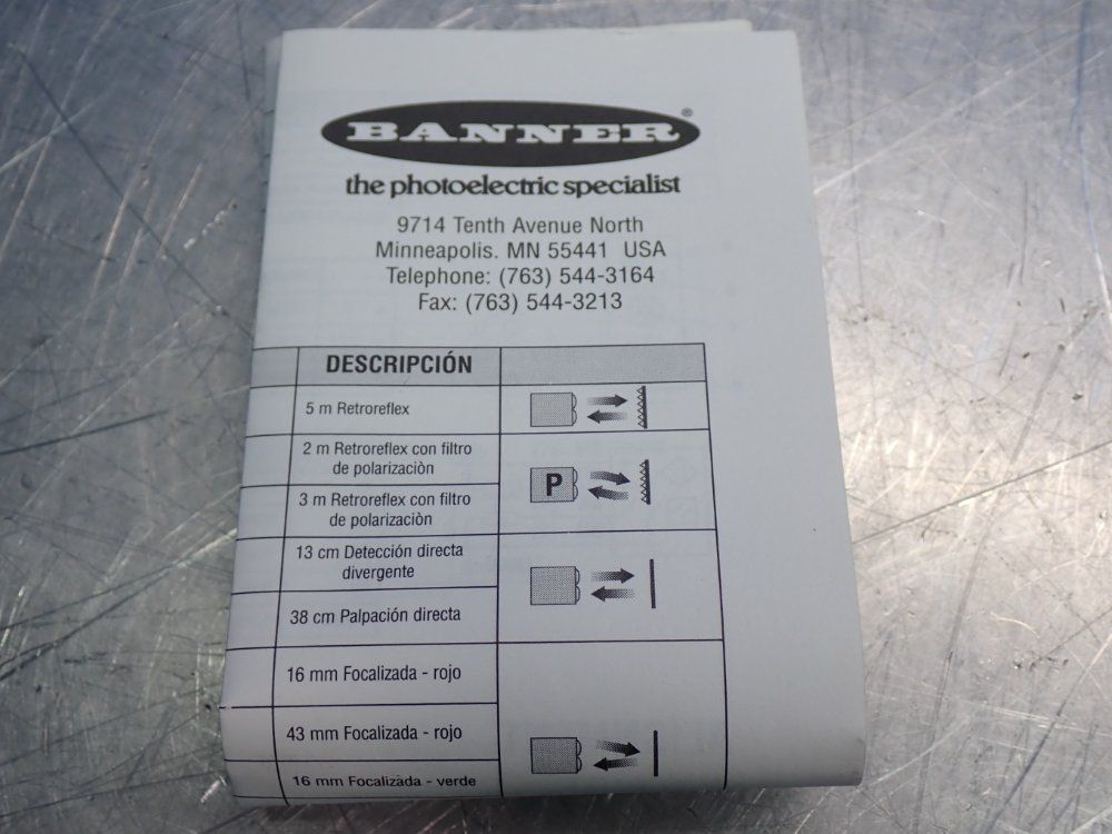 Banner Minibeam Photoelectric Sensor