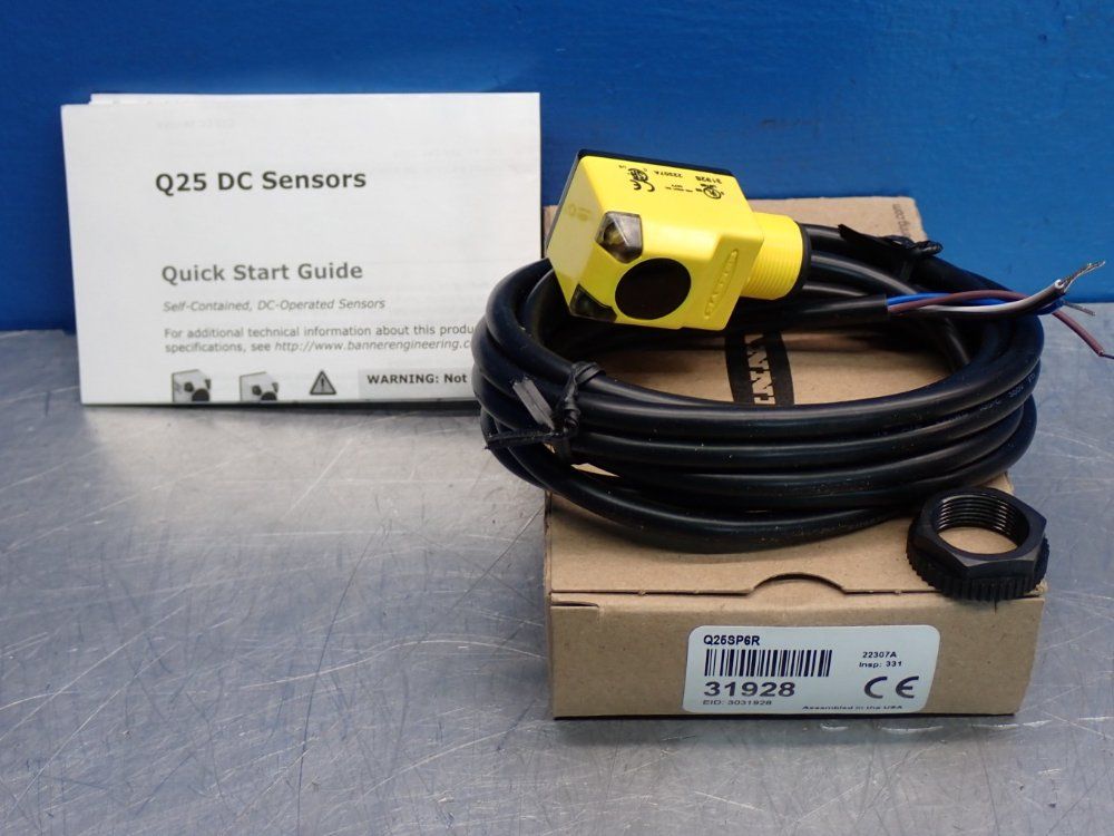 Banner Ezbeam Q25 Series Rightangle Basemount Rectangle Sensor