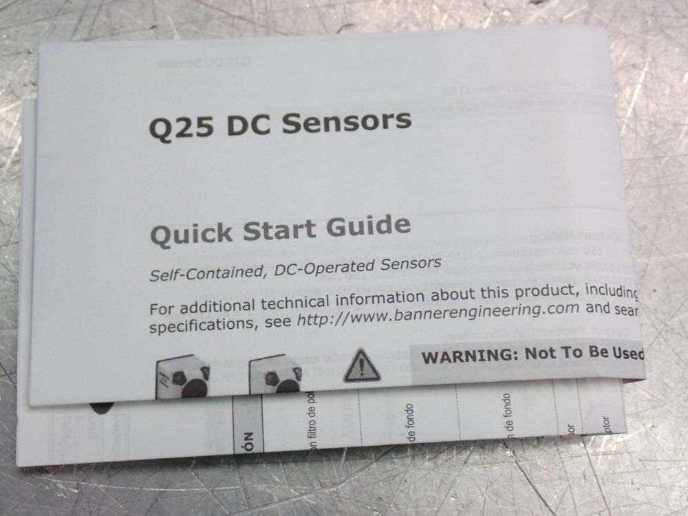 Banner Ezbeam Q25 Series Rightangle Basemount Rectangle Sensor