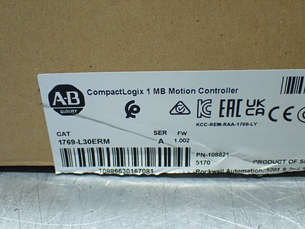 Allen-bradley Compactlogix 1mb Motion Controller - 1769-l30erm