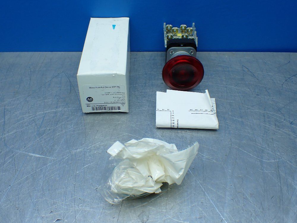 Allen-bradley 30mm Push-pull Device. Re Illuminated Jumbo Mushroomhead - 800t-fxjtqh2rg1