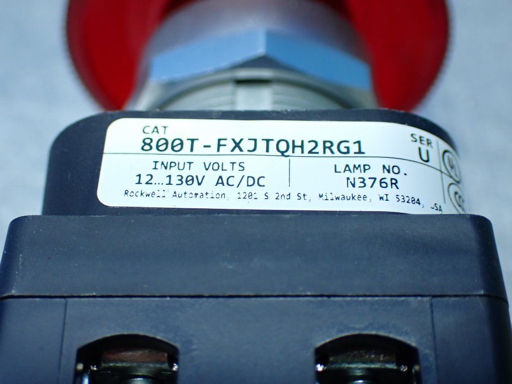 Allen-bradley 30mm Push-pull Device. Re Illuminated Jumbo Mushroomhead - 800t-fxjtqh2rg1