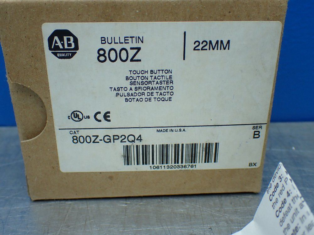 Allen-bradley 22mm Touch Button - 800z-gp2q4