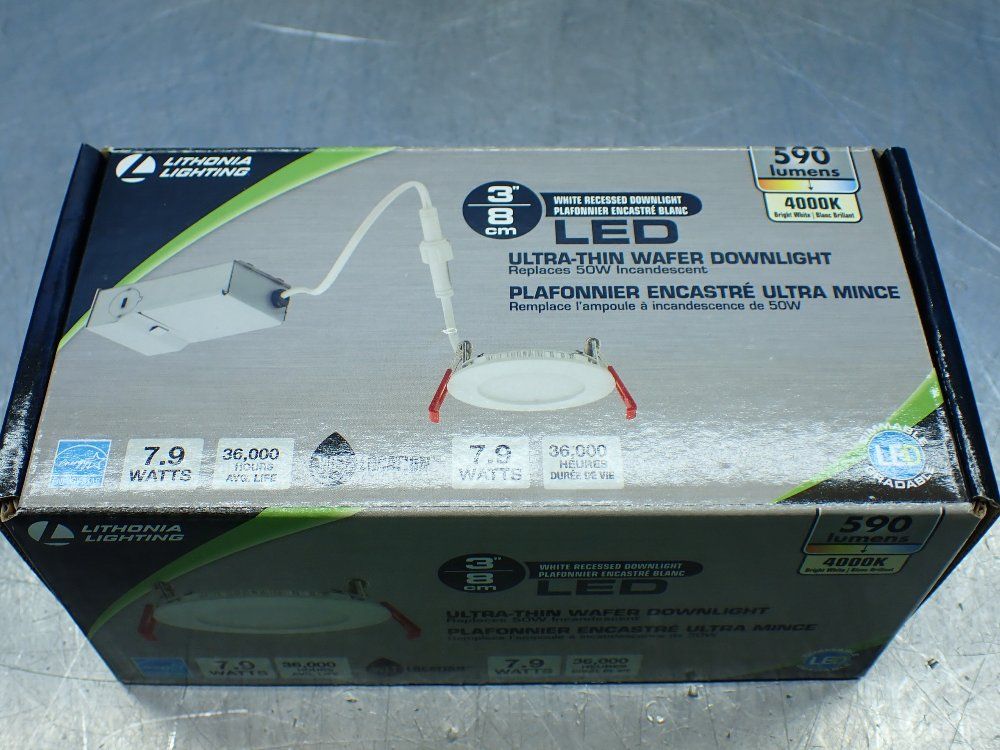 Lithuania Lighting 4 Three Inch Round Low Profile Downlights. - Wf3 Led 40k Mw M6