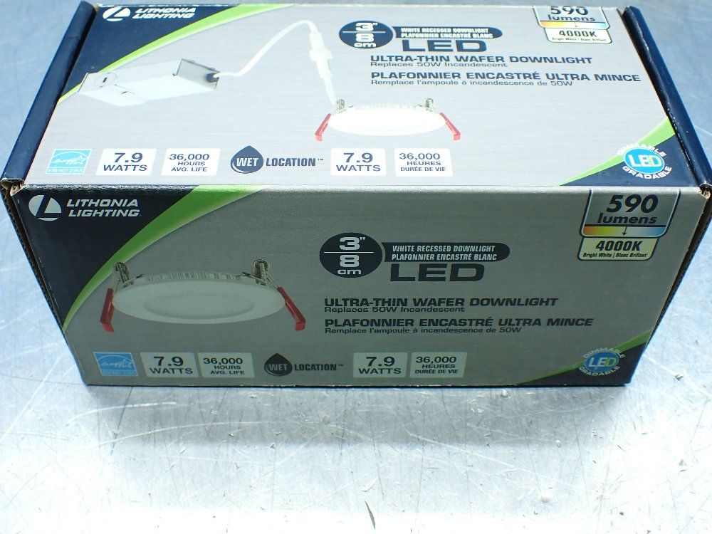 Lithuania Lighting 4 Three Inch Round Low Profile Downlights. - Wf3 Led 40k Mw M6