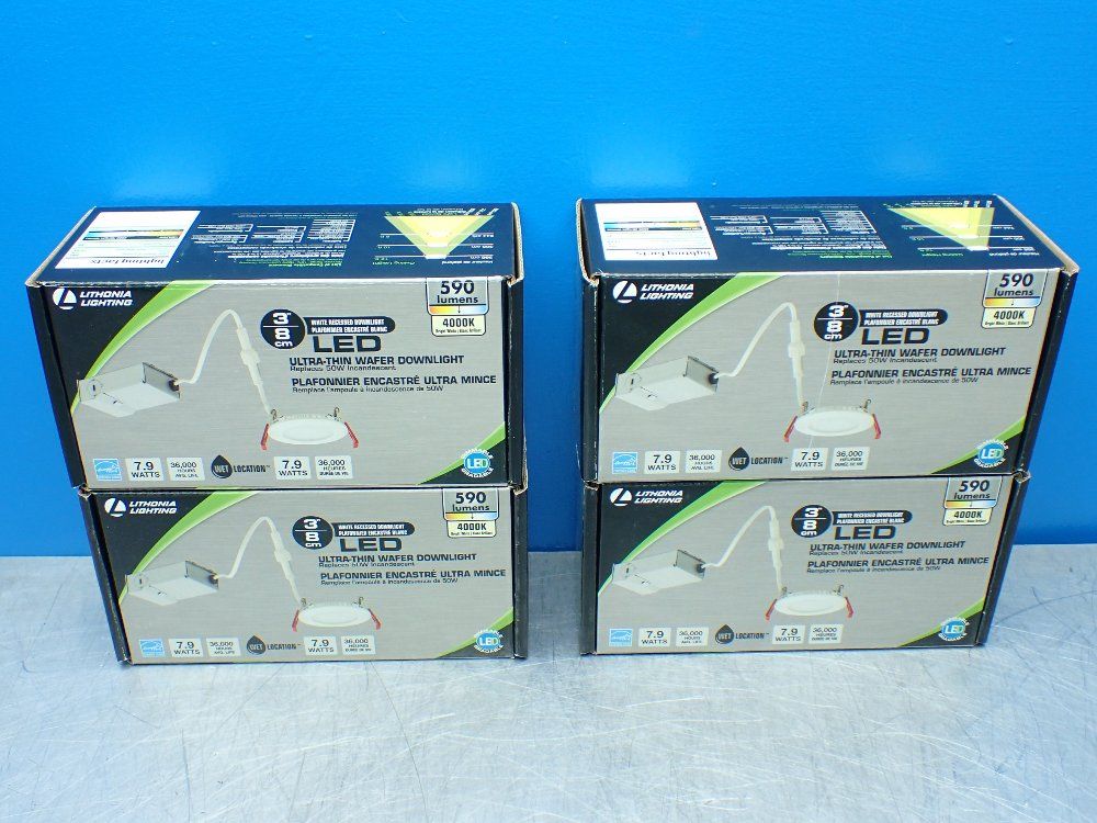 Lithuania Lighting 4 Three Inch Round Low Profile Downlights. - Wf3 Led 40k Mw M6