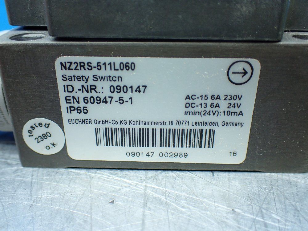 Euchner Safety Limit Switch. - Nz2rs-511l060