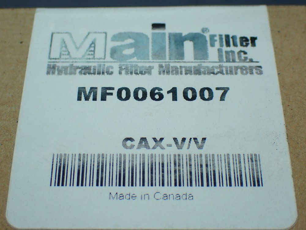 Main Filter Inc Hydraulic Filter. Cax-v/v - Mf0061007