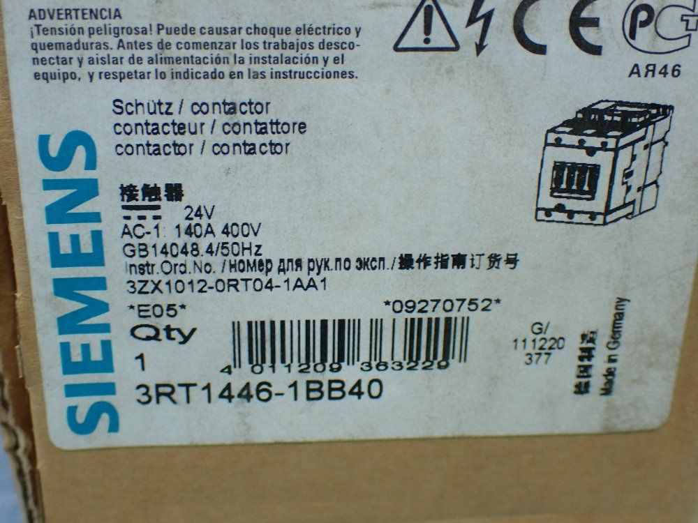 Siemens Contactor - 3rt1446-1bb40