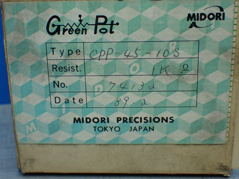 Midori Precisions Green Pot Potentiometer. - Cpp-45-10s