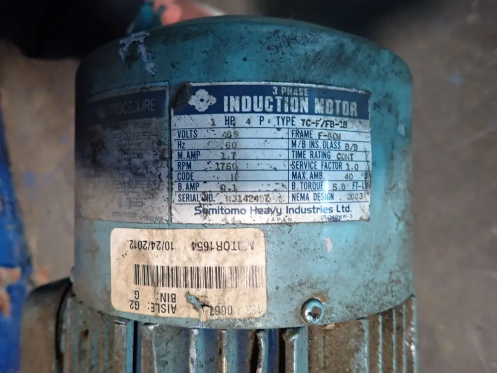 Sumitomo Heavy Industries 1 Hp Gear Drive - Chhm1-61350b-b-187