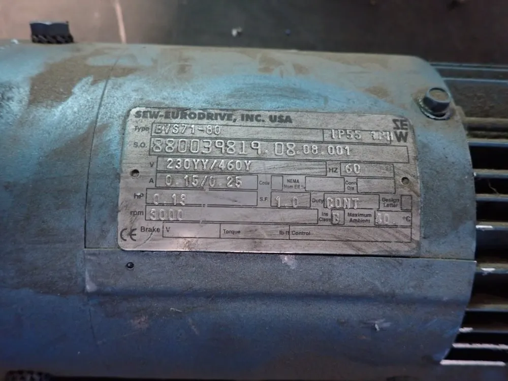 Sew Eurodrive 1 Hp Gear Drive - Dft80n4bm61hrtfvs