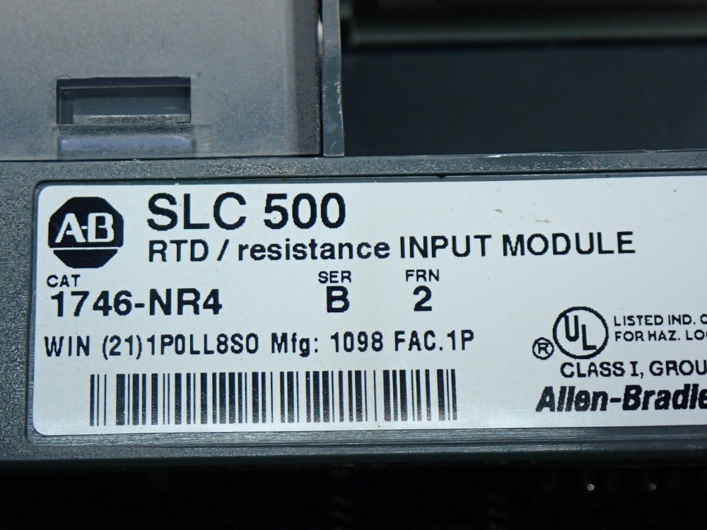 Allen Bradley Slc500 Rtd Resistance Input Module - 1746-nr4