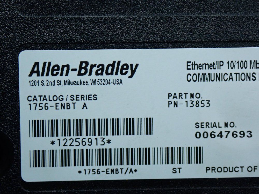 Allen Bradley 10/100mbps, 128 Tcp/ip Connections Series-a Plc Module - 1756-enbt