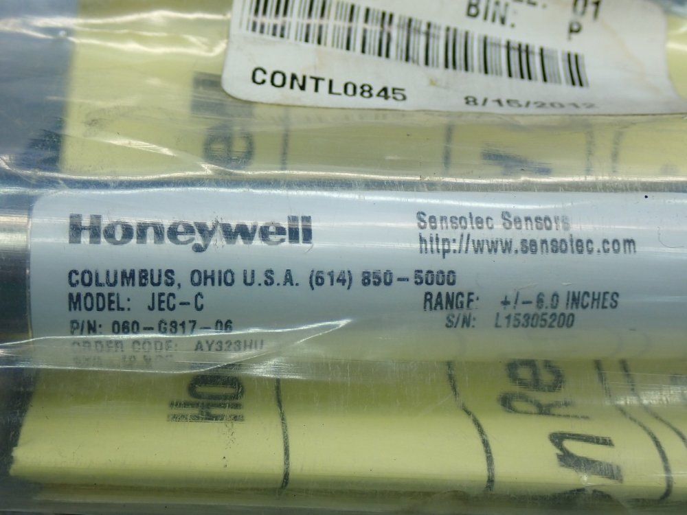 Honeywell Jec-ag Series Displacement Transducer - Jec-c