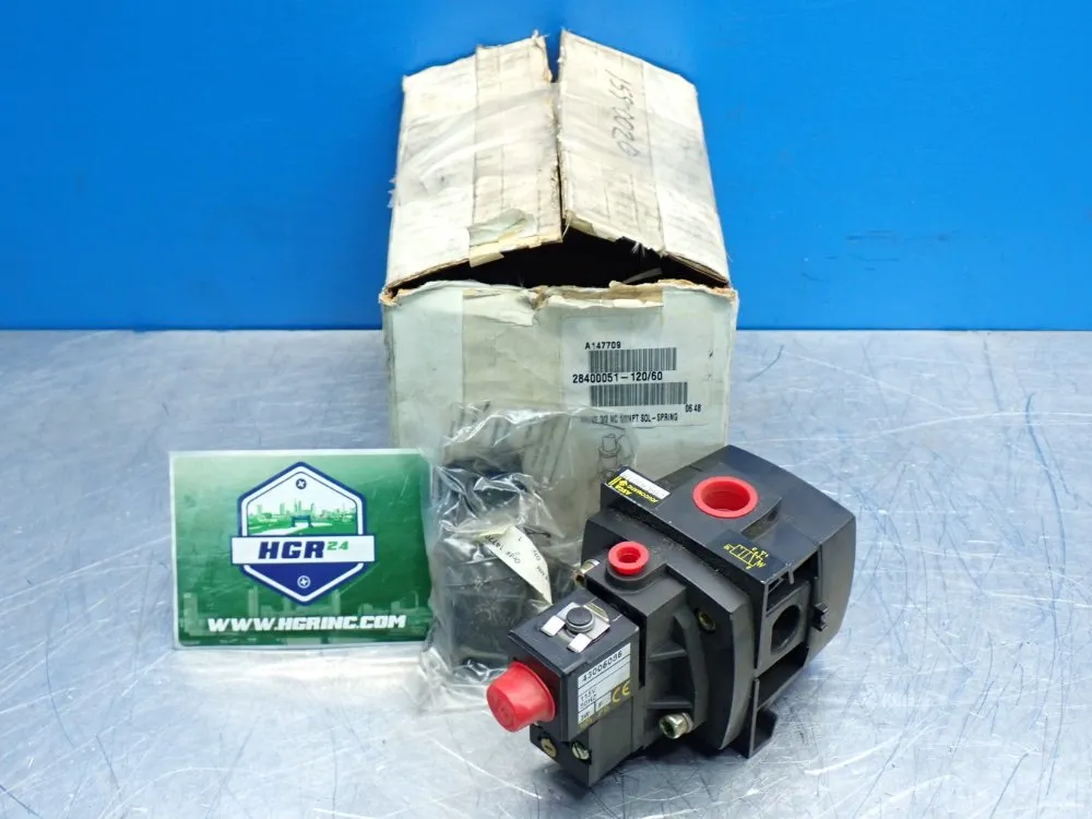 Asco Pipe Size: 1/2in 3-way Pneumatic Control Valve - 28400051-120/60