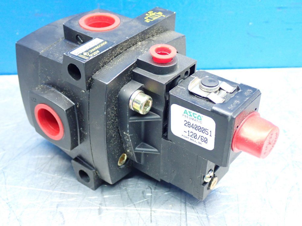 Asco Pipe Size: 1/2in 3-way Pneumatic Control Valve - 28400051-120/60