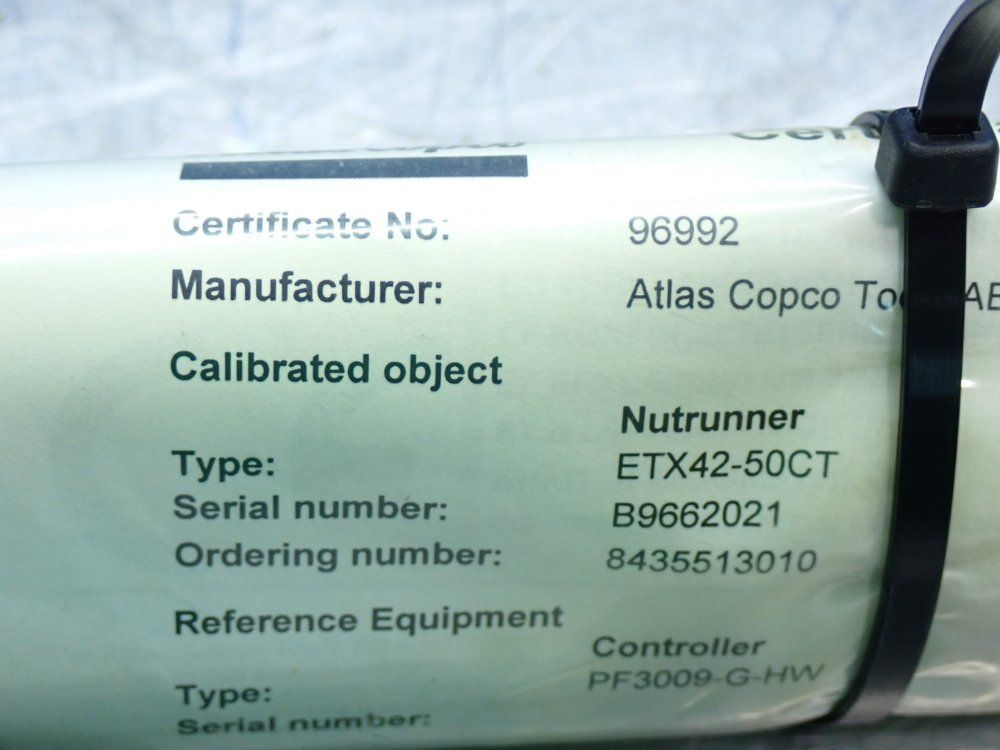 Atlas Copco Torque Range Max: 35ft-lb Non-portable Fixtured Nutrunner - Etx42-50ct