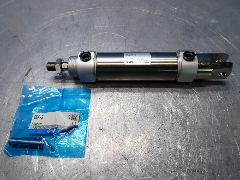 Smc 145 Psi Double-acting Pneumatic Cylinder Actuator - Cdm2d40-75