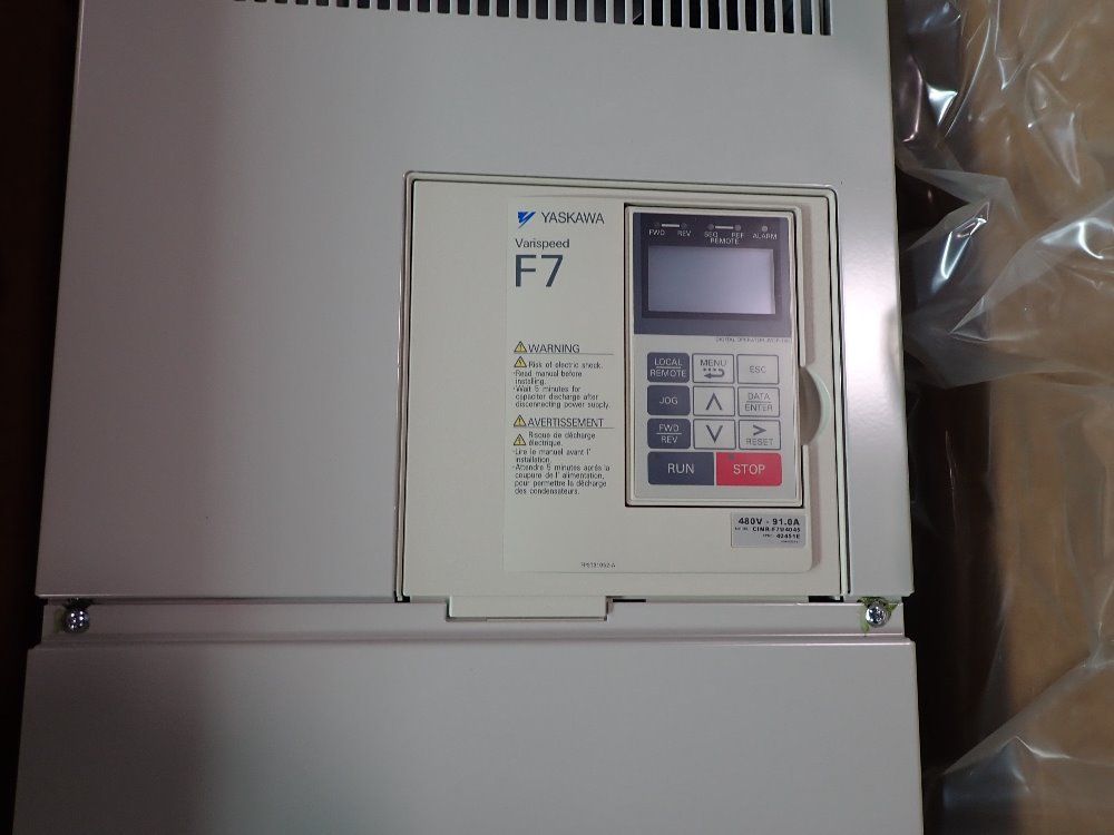 Yaskawa Electric 60 Hp, 380-480 Vac, 91 Amp Varispeed Drive - Cimr-f7u40451e