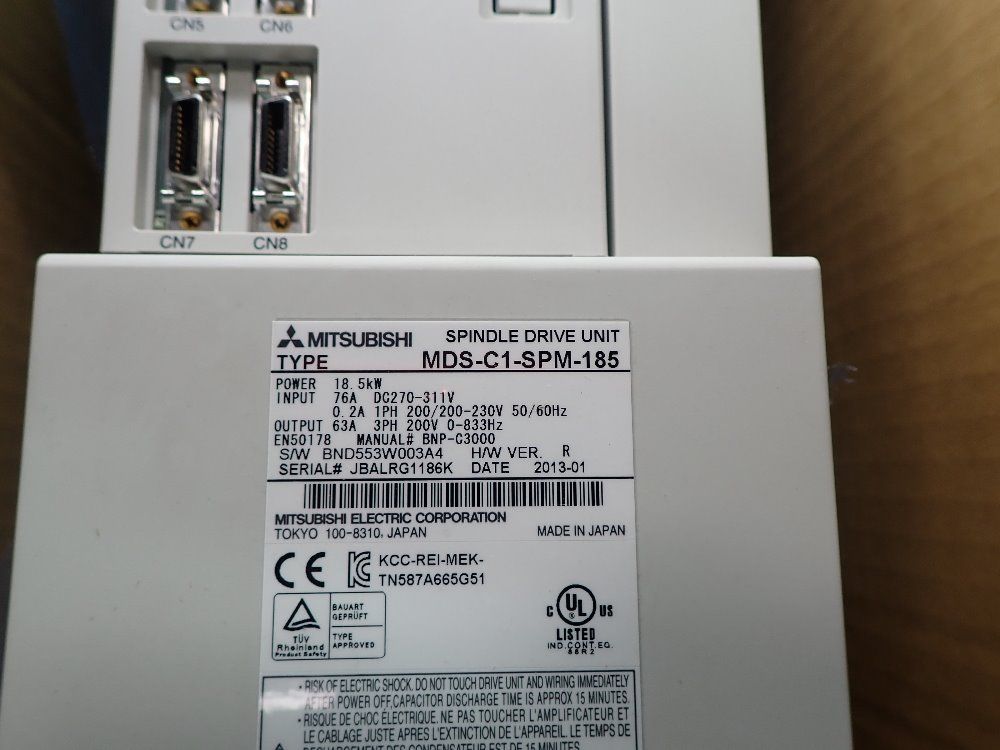 Mitsubishi 200 V Spindle Drive Unit. - Mds-c1-spm-185