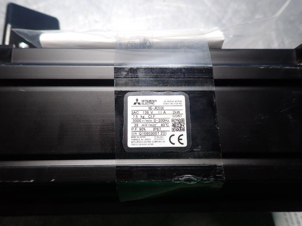 Mitsubishi 136 V, 11 Amps, 2 Kw Ac Servo Motor - Hg-jr203k