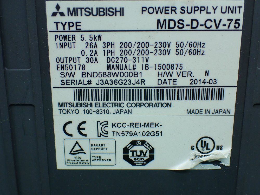 Mitsubishi Servo Drive. - Mds-d-cv-75