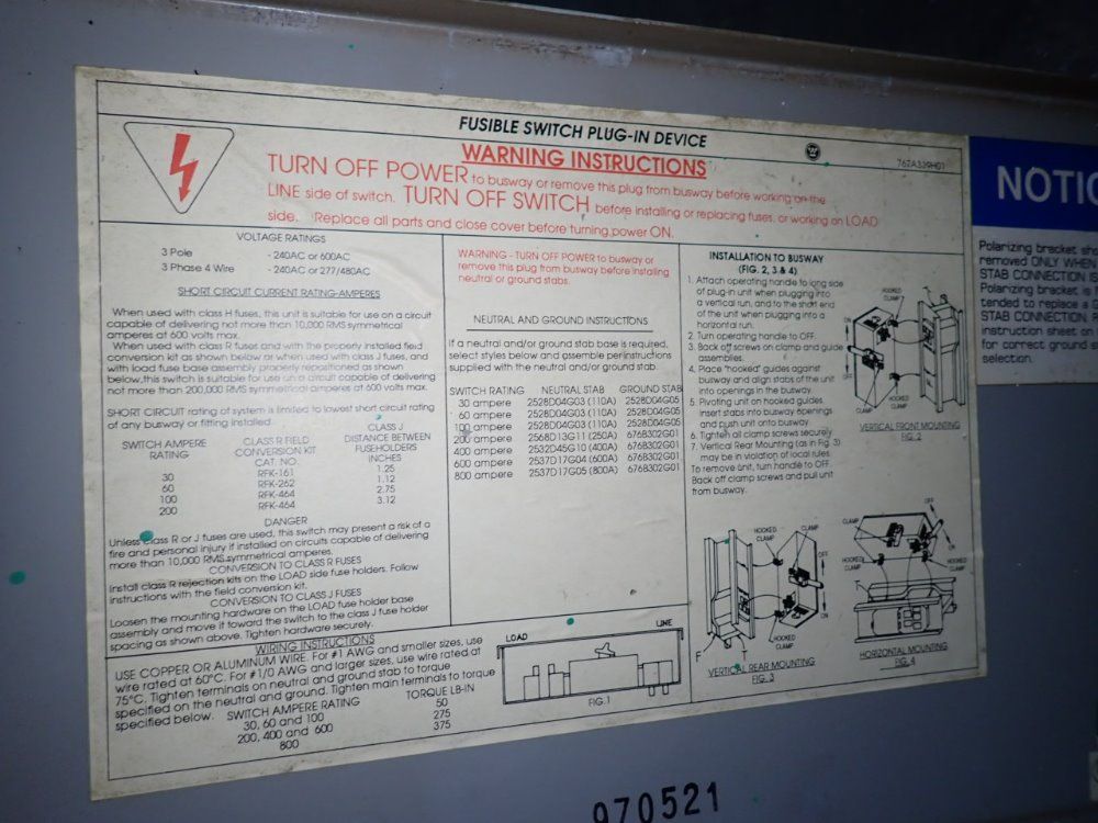Westinghouse Bus Plug