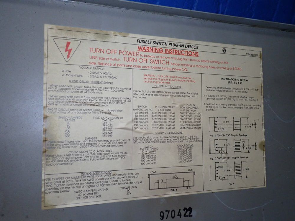Westinghouse Bus Plug