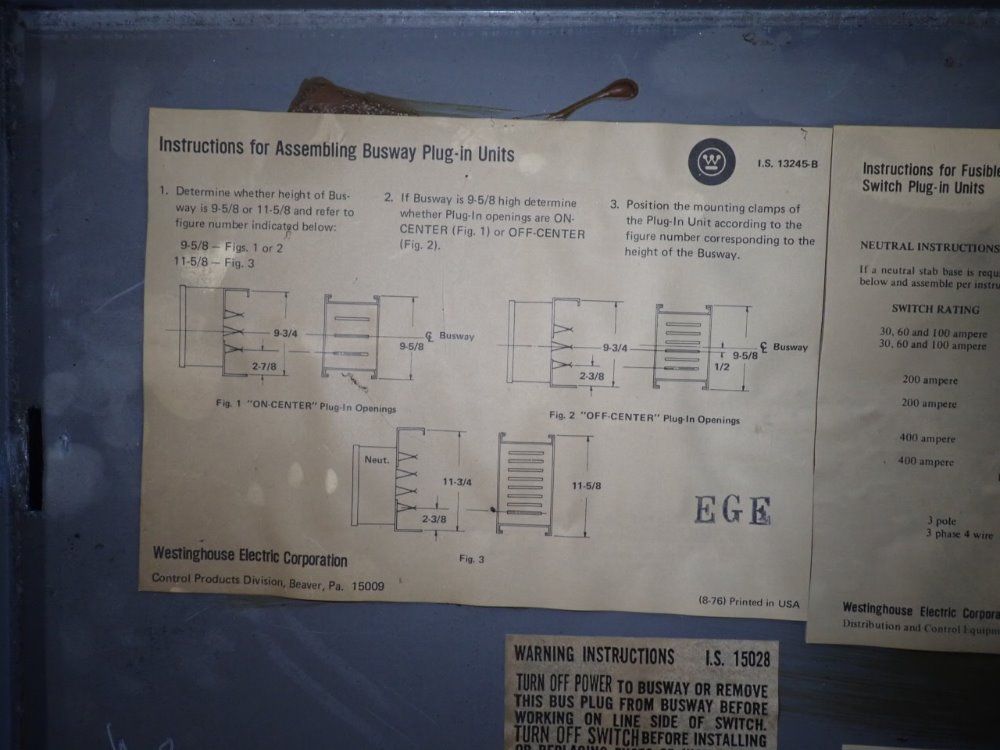 Westinghouse Bus Plug