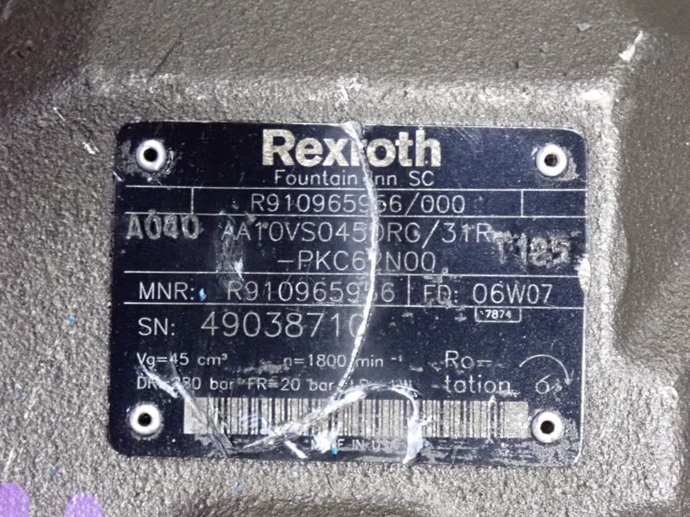 Rexroth Hydraulic Pump - Aa10vs0450rg/31r-pkc62n00