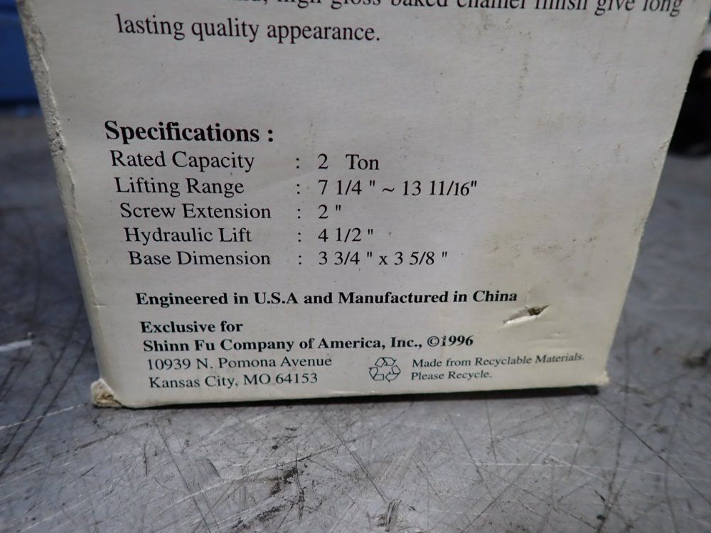 Omega 2 Ton Hydraulic Hand Jack - 10025c