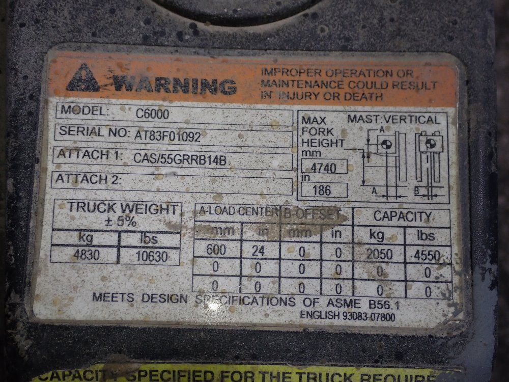 Caterpillar Propane Forklift - C6000