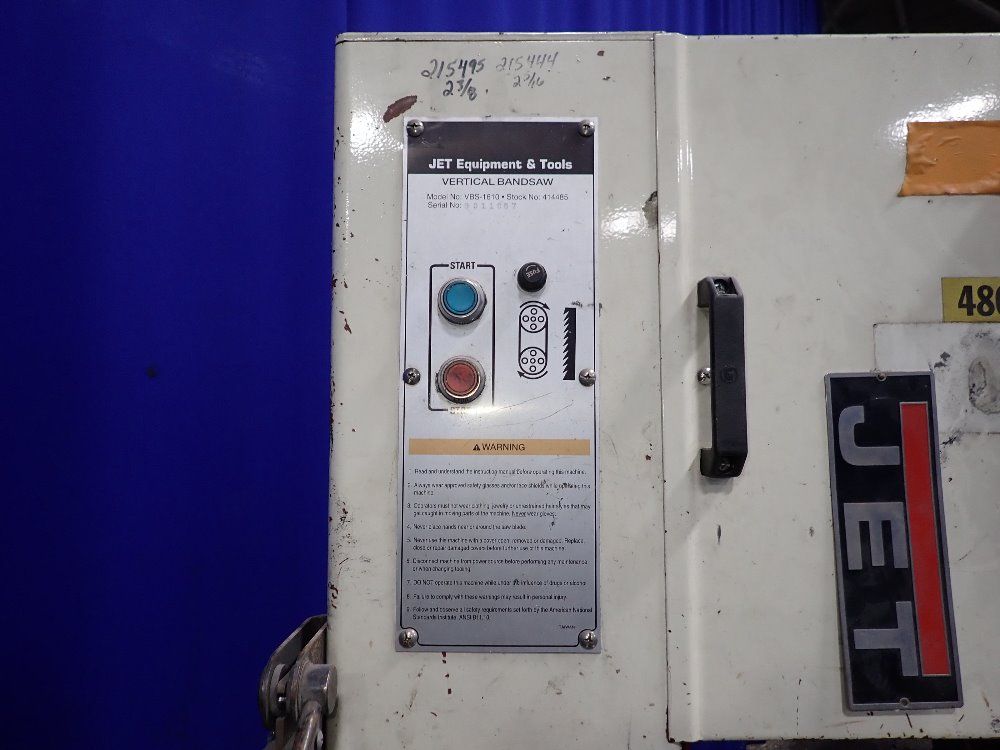 Jet Jet Vbs1610 Vertical Band Saw