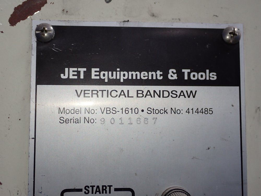 Jet Jet Vbs1610 Vertical Band Saw