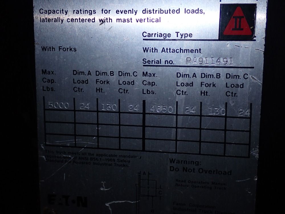 Yale 5000 Lbs Gp-050-sanfbs-086 Propane Lift W/cascade Clamp Attachment - Gp-050-sanfbs-086