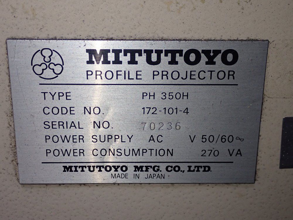 Mitutoyo Mitutoyo Ph350h Optical Comparator