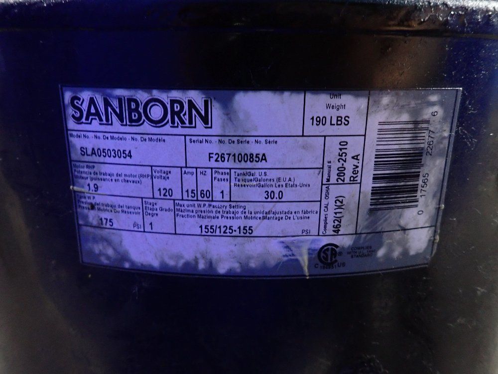 Sanborn Portable Air Compressor