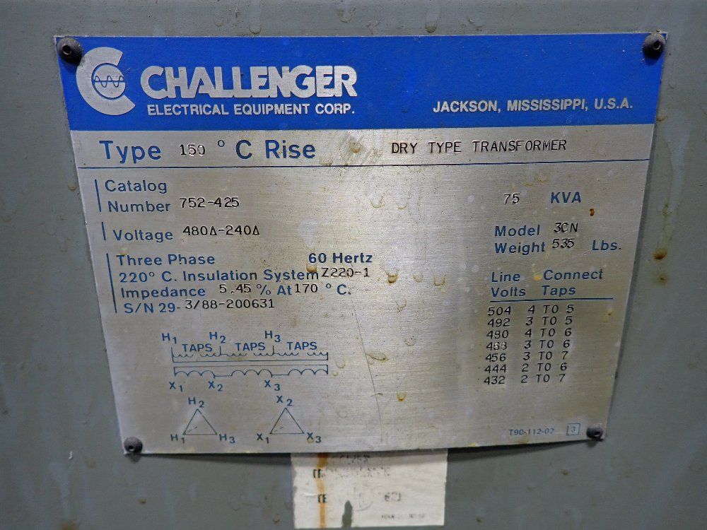 Challenger Challenger 75 Kva Transformer
