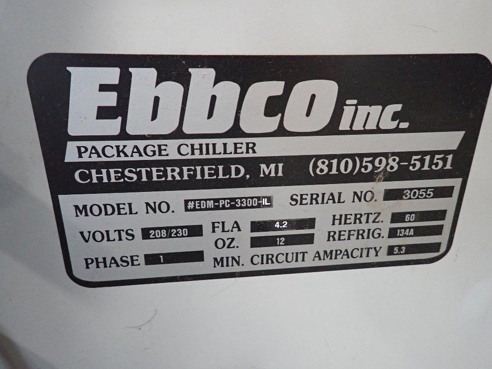 Ebbco Package Chiller - Edm-pc-3300-il