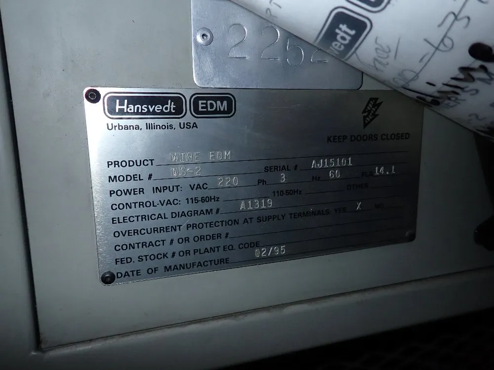 Hansvedt Traveling Wire Edm