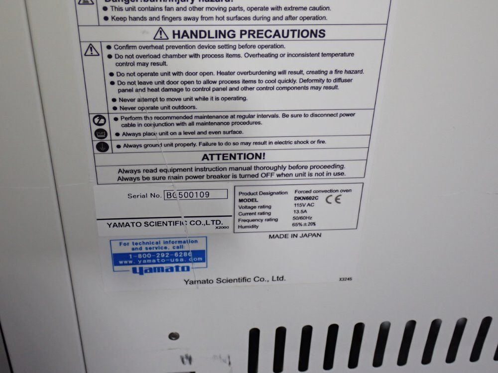 Yamato Yamato Dkn602c Constant Temperature Oven