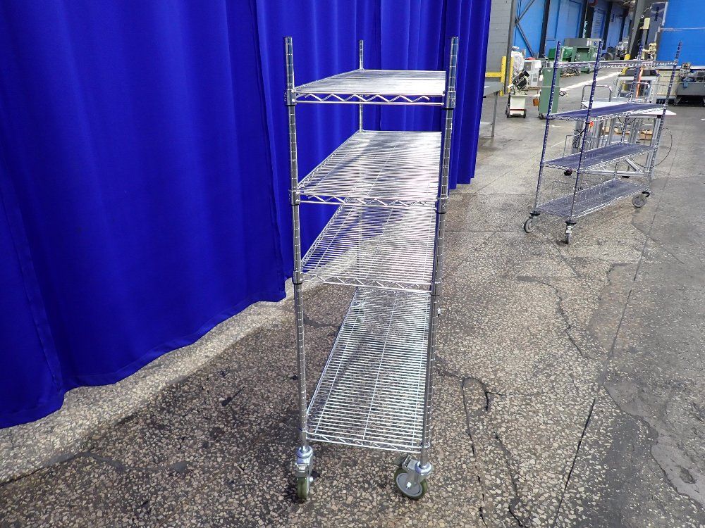 Uline 18"x48" Wire Shelf Cart