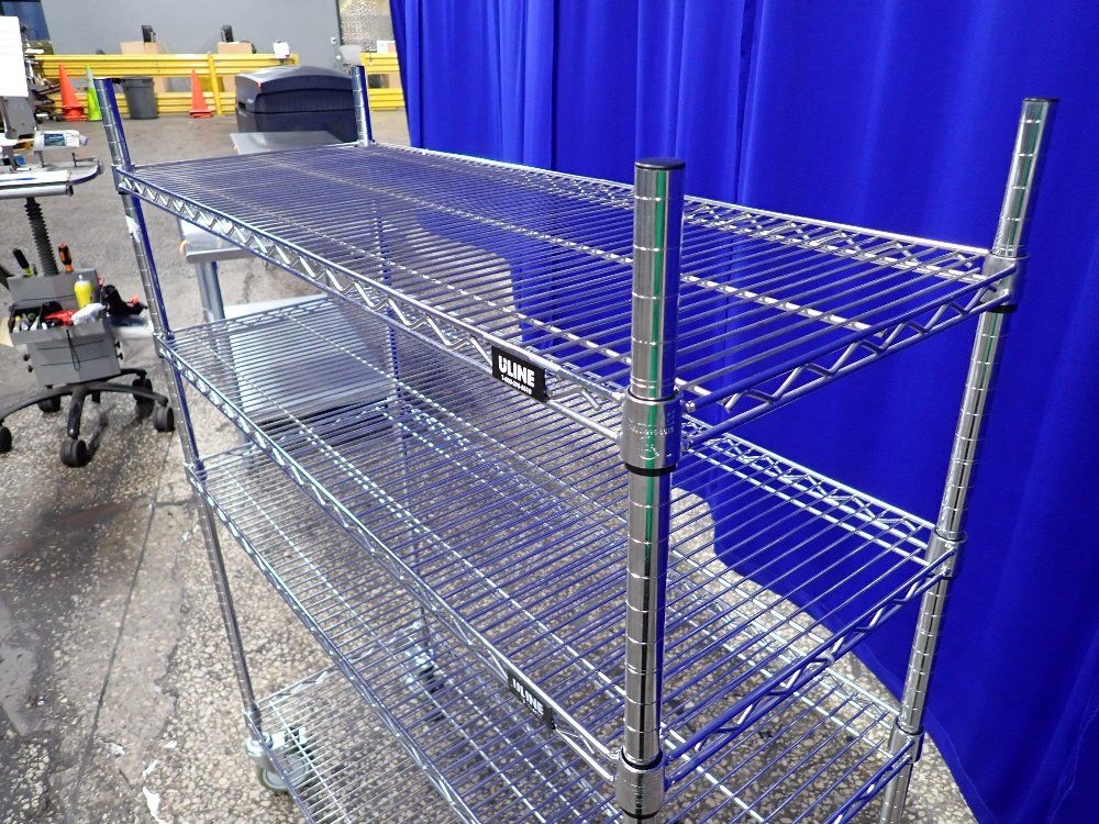 Uline 18"x48" Wire Shelf Cart