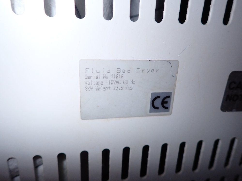 Sherwood Scientific Fluid Bed Dryer