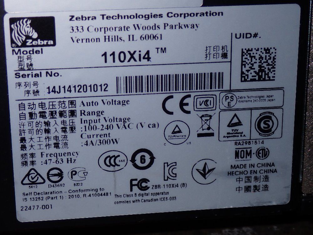 Zebra Printer - 110xi4