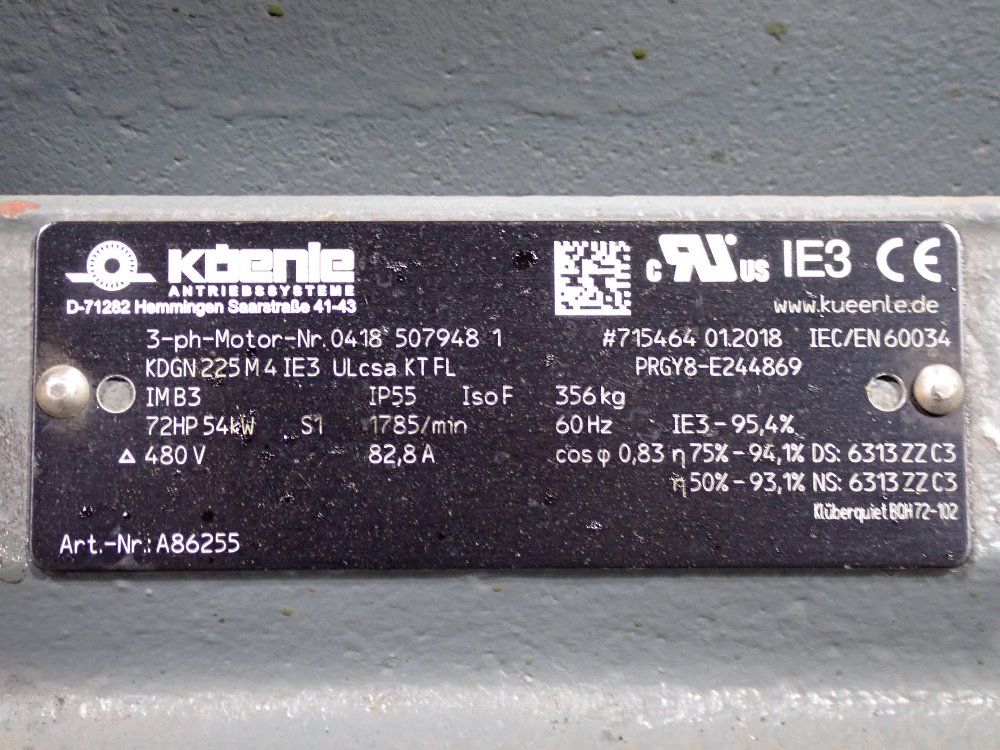 Kueenle 72 Hp 72 Hp Motor - Kdgn225m4 Ie3