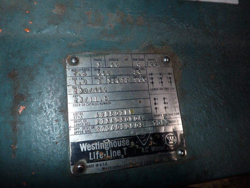 Westinghouse 7.5 Hp 7.5 Hp Motor - Tddp